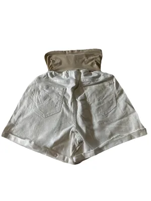 Motherhood Maternity White Denim Cotton Blend Boyfriend Shorts Women's Size XL thumbnail 2