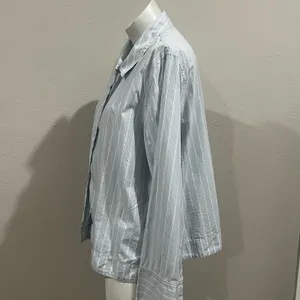 COS blue striped collared button up shirt thumbnail 5
