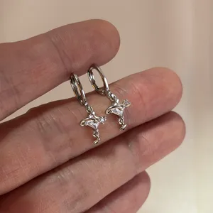 CZ Star Love Heart Dangle Drop Earrings for Women thumbnail 5