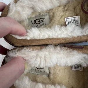 Ugg Sz 6 Dakota Slipper Leather Nubuck Beige Moccasin Slip On Shoes 5612 Women’s thumbnail 7