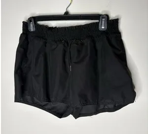 Old Navy Womens Large Board Shorts Black Elastic Waist Linerless Swim Activewear thumbnail 1