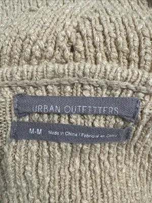 Urban Outfitters Neutral Beige Ribbed Knit V-neck Cropped Sweater Tank size M thumbnail 6