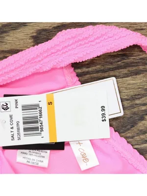 NWT Salt + Cove Ribbed Scrunch One-Piece Swimsuit SC251007PO Malibu pink S thumbnail 8