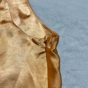 NEW Lulus Incredible Love Light Orange Satin Cowl Back Midi Slip Dress Size L thumbnail 9