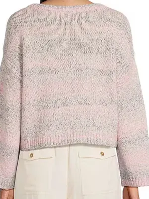 Roxy Swell Season Long Sleeve Sweater, Pink, Size Medium, NWT thumbnail 3