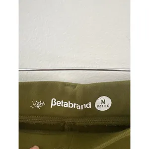 Betabrand Olive‎ Green Dress Pant Yoga Pants Straight Leg Medium Petite MP thumbnail 2