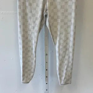 Z Supply Active Womens Medium Checkerboard High Rise Leggings Neutral Watercolor thumbnail 4