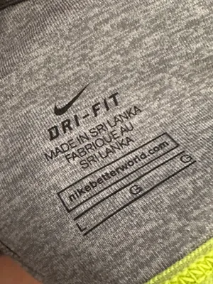 Nike Pro Indy Dri-FIT Gray Neon Yellow Mesh Sports Bra Size Large thumbnail 12