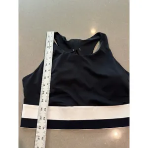 Fabletics Black High‎ Neck Racerback Sports Bra Activewear no tag, small thumbnail 2