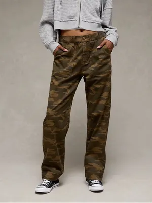 American Eagle AE Ex-boyfriend Camo Casual Pants Green Utility Women’s Sz Small thumbnail 2