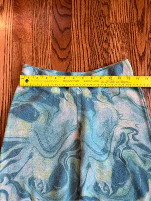 Jaded London Turquoise Swirl Knit Ruched Hem Track Pants High Rise Pants US 6 thumbnail 8