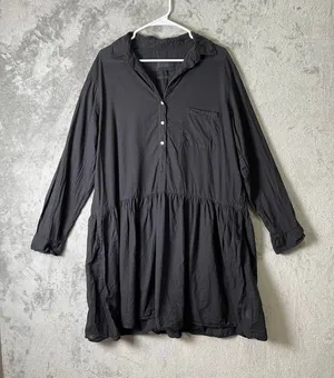 Grayson The Changemaker Black Cotton Shirt Dress (5) XL Minimalist‎ Lagenlook thumbnail 1