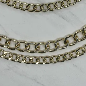 Chunky Draped Gold Tone Chain Link Belt Adjustable Y2K One Size OS ✨ thumbnail 4