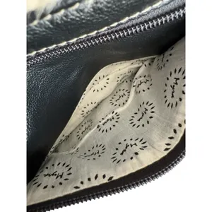 Myra Bag Turquoise-Speckled Cowhide Crossbody with Tooled Leather Trim thumbnail 7