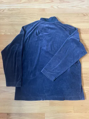 Nike Vintage Velvet Quarter Zip Navy Blue thumbnail 3