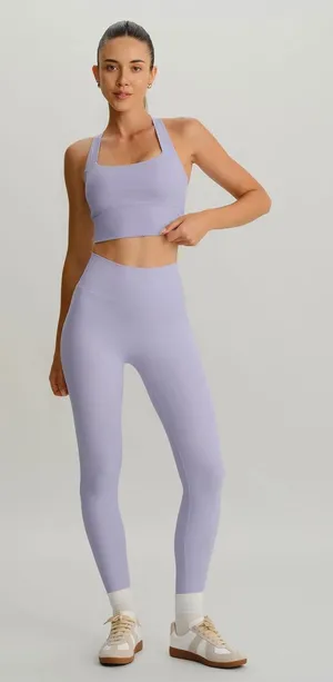 Berlook Activewear Light Purple Twist X-Cross Sports Bra - Light Support thumbnail 1