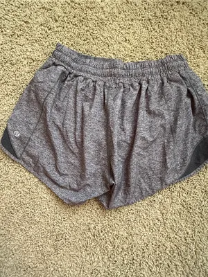 lululemon athletica Heather Gray Athletic Shorts- Hotty Hot 4in thumbnail 2
