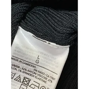 GAP Women's Black Sleeveless Ribbed Knit V-neck Slim Fit Crop Tank Top Size L thumbnail 5