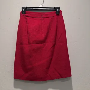 NWT Ann Taylor‎ Red Wool Pencil Skirt Size 00 Petite thumbnail 3
