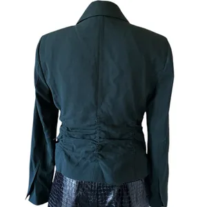 NWOT Zara Fitted Wool Blend Blazer Green Bloggers Fave thumbnail 9