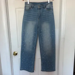 Paola Riboni High Waist Rhinestone Jeans Blue Size L thumbnail 2