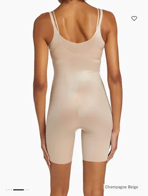 Spanx  Thinstincts 2.0 Open-Bust Mid-Thigh Bodysuit thumbnail 2