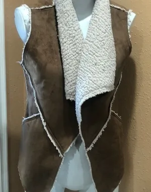 Sanctuary draped Sherpa vest thumbnail 1