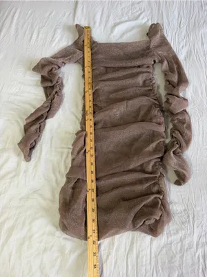 SHEIN Shimmery Ruched Tan Bodycon Dress Size XL thumbnail 5