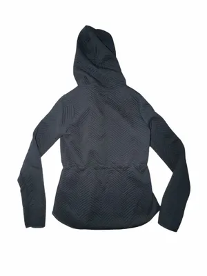 Hollister Quilted Black Hooded Soft Lightweight Cinch Waist Jacket Size Small thumbnail 3