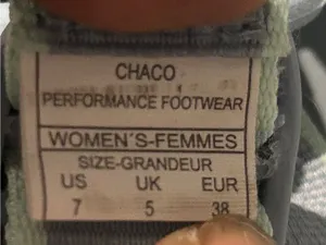 Chacos Women Pale Blue Slide Sandals with Mint Trim thumbnail 6