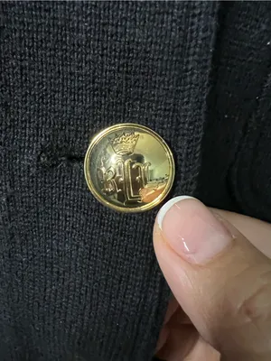 Lauren Ralph Lauren Vintage 90s Y2K Black Gold Crest Military Equestrian Jacket thumbnail 4