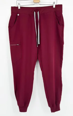 FIGS Technical Collection Womens Zamora Jogger‎ Nursing Scrub Pants Burgundy XL thumbnail 1