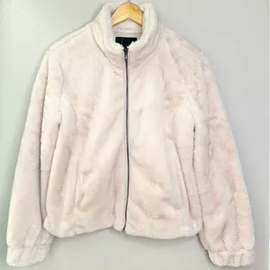 Sanctuary Sami Faux Fur Cream Cropped Full Zip Up Jacket thumbnail 9