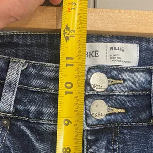 BKE Dark Blue Distressed Slim Fit High Rise Boot Cut Jeans - 30 thumbnail 13