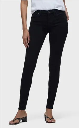 Hudson Nico Mid Rise Super Skinny Jeans Black Sz33 thumbnail 1