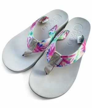 Chacos Chaco Flip Flops Tie Dye Strap Sandals‎ Womens Size 8 thumbnail 1