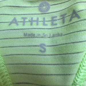 Athleta shadow stripped chi tank neon green S thumbnail 4