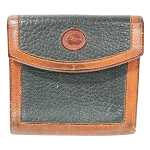 Vintage Dooney & Bourke All Weather Leather Wallet Coin Pouch Brown thumbnail 1