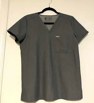 FIGS Grey one pocket scrub top technical collection‎ size S thumbnail 1