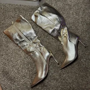 JustFab Metallic Boots thumbnail 6