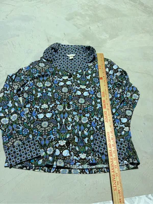 Vera Bradley enchanted woodland Floral Print Button-Up pajama shirt small thumbnail 4