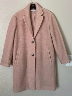 Zara Blush Pink Single-Breasted Wool-Blend Coat thumbnail 1