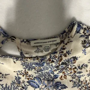 American Eagle Outfitters Blue and Brown Floral Dress thumbnail 4