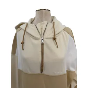 RLX Ralph Lauren Colorblock Quarter Zip Hoodie Neutral Pullover‎ Size Small thumbnail 3