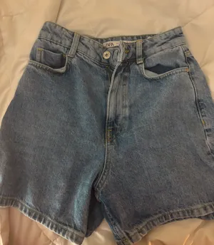 ZARA Denim Jean Shorts thumbnail 1