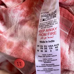 NWT Nasty Gal Tie Dye Lightweight Romper Pink 100% Cotton Summer US Size‎ 6 thumbnail 6