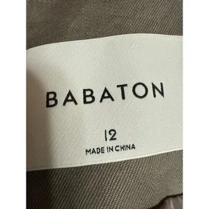 Aritzia Babaton Women's Gray Sleeveless Button Up V-Neck Crop Vest Top Size 12 thumbnail 3