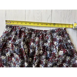 Vintage Abercrombie & Fitch Large Floral Navy Lace Ruffle Airy Mini Skirt Y2K thumbnail 4