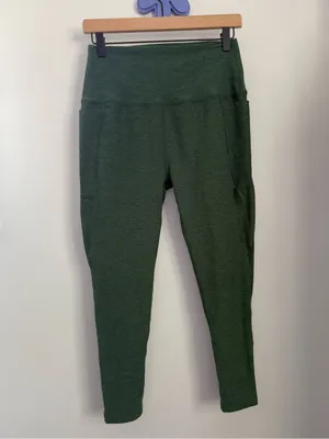 Beyond Yoga XL Spacedye Pockets High Waist Leggings Hunter Green Athletic Comfy thumbnail 2