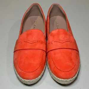 Cole Haan NWOT Women's Cloudfeel Montauk Orange Suede Espadrille Loafers‎ 8B thumbnail 3